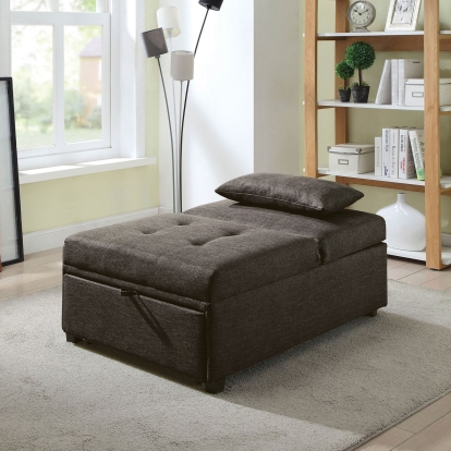 Oona Contemporary Dark Gray Futon Sofa Model CM2543DG by Furniture of America