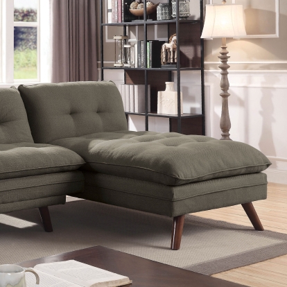Braga Mid-Century Modern Gray Chaise Model CM2607-CE by Furniture of America