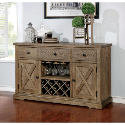 Julia Rustic Light Oak Server Model CM3014SV by Furniture of America