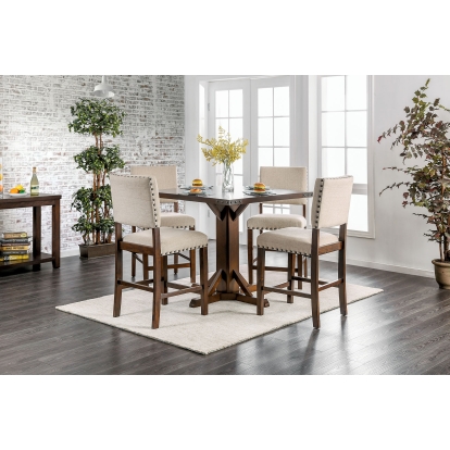 Glenbrook Industrial Brown Cherry Counter Height Table Model CM3018PT by Furniture of America