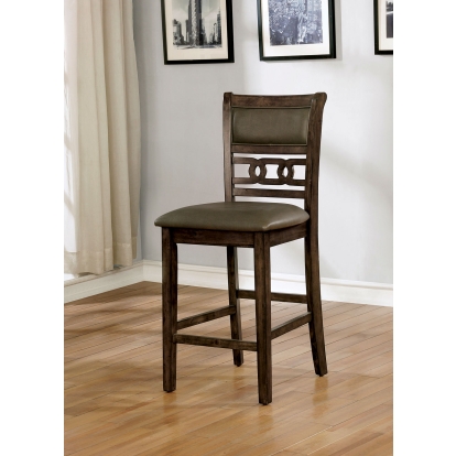 Flick Transitional Walnut/Warm Gray Counter Height Side Chair (Set of 2) Model CM3023PC-2PK by Furniture of America