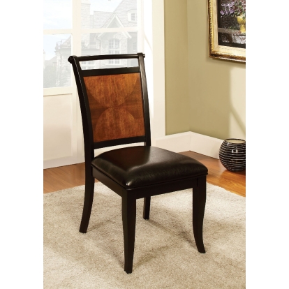 Salida Transitional Espresso/Black Side Chair (Set of 2) Model CM3034SC-2PK by Furniture of America