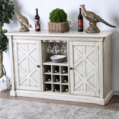 Furniture Of America Georgia Transitional Solid Wood, Others Antique White Server | CM3089SV