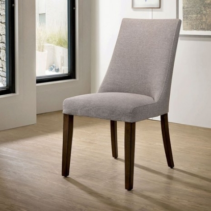 Furniture of America with Woodworth Rustic Fabric Solid with Wood Walnut Padded Side Chair (2-Ctn) Model CM3114SC-2PK