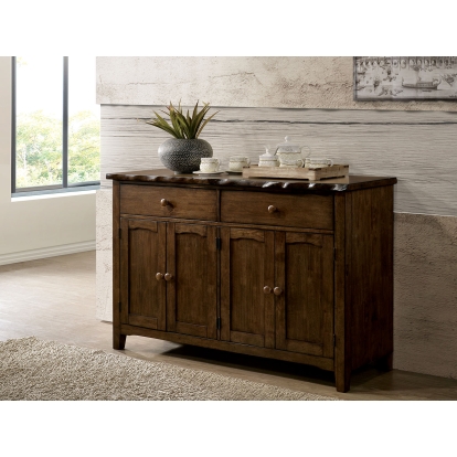 Woodworth Rustic Walnut Server Model CM3114SV by Furniture of America
