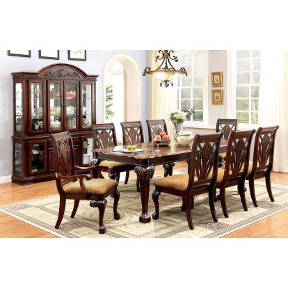 Petersburg Traditional Cherry 7 Piece Dining Table Set (Includes 2 Arm Chairs & 4 Side Chairs) Model CM3185T-7PC by Furniture of America