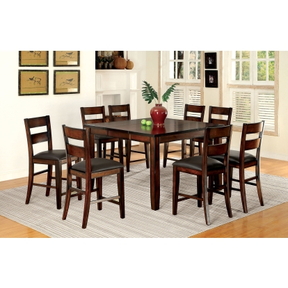 Dickinson Transitional Dark Cherry 7 Piece Counter Height Dining Table Set Model CM3187PT-7PC by Furniture of America