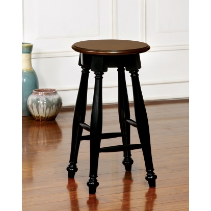 Sabrina Transitional Black/Cherry Counter Height Stool Model CM3199BC-ST-2PK by Furniture of America