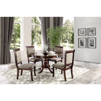 St. Nicholas Transitional Antique Cherry Round Dining Table Model CM3224RT-TABLE by Furniture of America