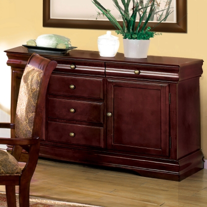 St. Nicholas Transitional Antique Cherry Server Model CM3224SV(HB-B) by Furniture of America