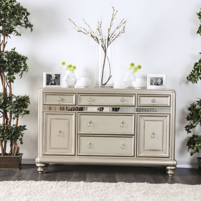 Xandra Transitional Champagne Server Model CM3239SV by Furniture of America