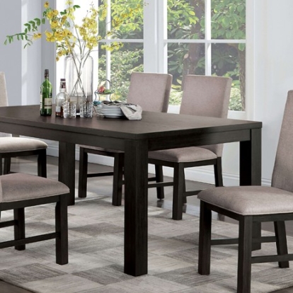 Furniture of America Umbria Transitional Solid with Wood Veneer Antique Black-Gray Dining Table Model CM3252BK-T