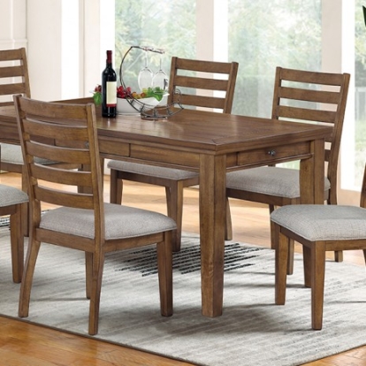 Furniture of America Rapidview Transitional Solid with Wood Veneer Walnut-Light Gray Dining Table Model CM3259WN-T