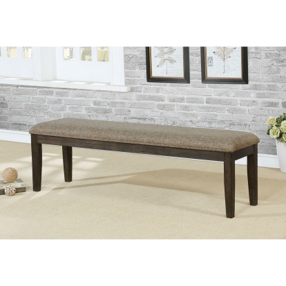 Faulk Transitional Espresso/Warm Gray Bench Model CM3310BN by Furniture of America