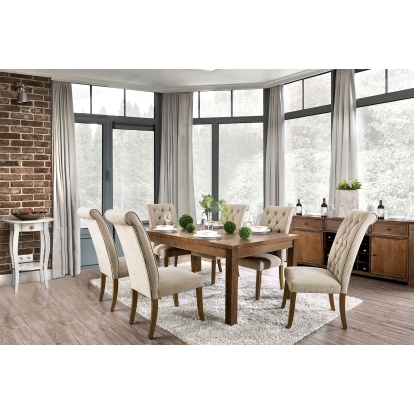 Sania Rustic Oak Dining Table Model CM3324A-T-VN by Furniture of America