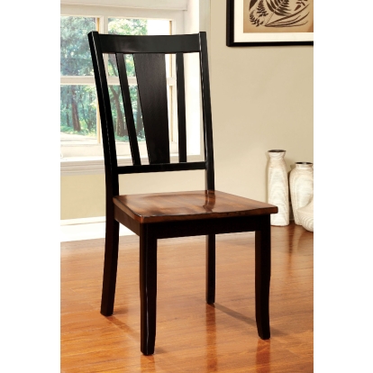 Dover Transitional Black/Cherry Side Chair (Set of 2) Model CM3326BC-SC-2PK by Furniture of America