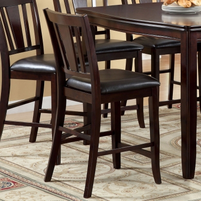 Edgewood Transitional Espresso Counter Height Chair (Set of 2) Model CM3336PC-2PK by Furniture of America