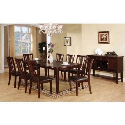 Edgewood Transitional Espresso 7 Piece Dining Table Set Model CM3336T-7PC by Furniture of America