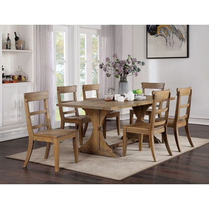 Leonidas Rustic Natural Tone Dining Table Model CM3389NT-T-TABLE by Furniture of America