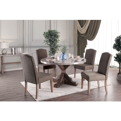 Bridgen Rustic Natural Round Dining Table Model CM3429RT-TABLE by Furniture of America