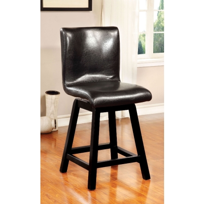 Hurley Contemporary Black Counter Height Chair (Set of 2) Model CM3433PC-2PK by Furniture of America