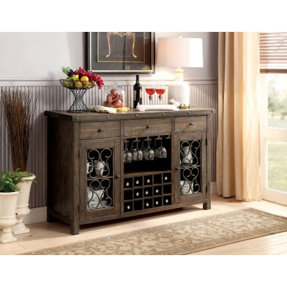 Paulina Transitional Rustic Walnut Server Model CM3465SV by Furniture of America