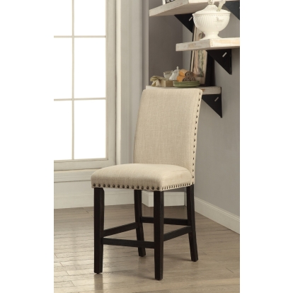 Dodson Transitional Black/Beige Counter Height Chair (Set of 2) Model CM3466PC-2PK by Furniture of America