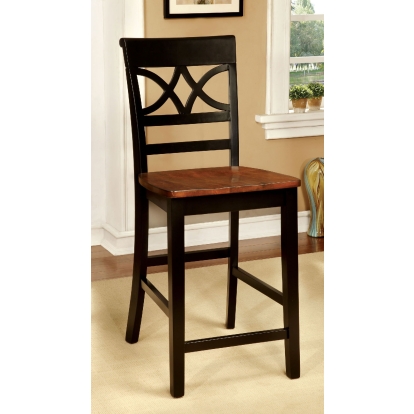 Torrington Transitional Black/Cherry Counter Height Chair (Set of 2) Model CM3552BC-PC-2PK by Furniture of America