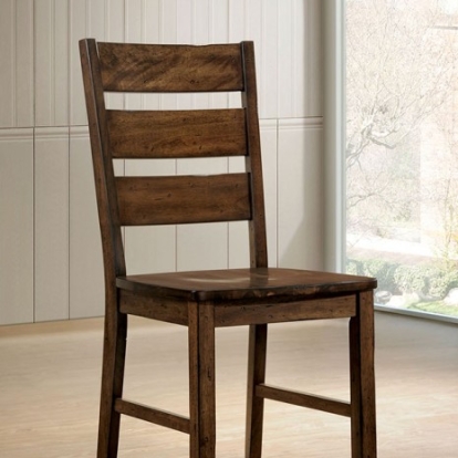Furniture Of America Dulce Industrial Solid Wood, Wood Veneer, Others Walnut Side Chair (2/Ctn) | CM3604SC-2PK