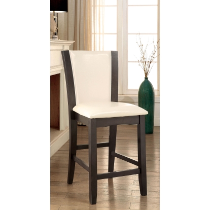 Manhattan Contemporary Gray/White Counter Height Chair (Set of 2) Model CM3710GY-PC-2PK by Furniture of America