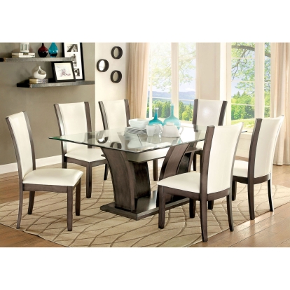 Manhattan Contemporary Gray Dining Table Model CM3710GY-T-TABLE by Furniture of America