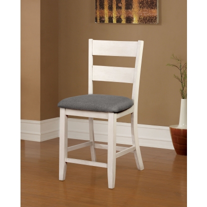 Anadia Rustic Antique White/Gray Counter Height Side Chair (Set of 2) Model CM3715PC-2PK by Furniture of America