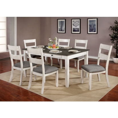 Anadia Rustic Antique White/Gray Dining Table Model CM3715T by Furniture of America