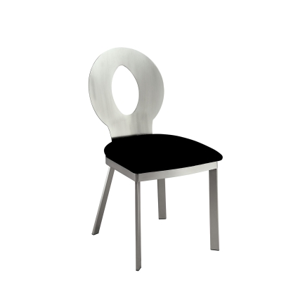Valo Contemporary Silver/Black Side Chair (Set of 2) Model CM3727SC-2PK by Furniture of America