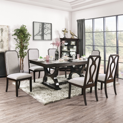 Gillam Transitional Espresso 5 Piece Dining Table Set Model CM3734T-5PC by Furniture of America