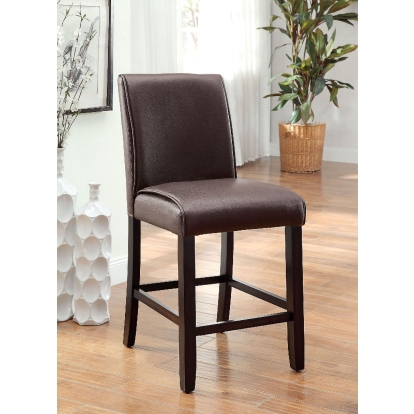 Gladstone Transitional Dark Walnut Counter Height Chair (Set of 2) Model CM3823PC-2PK by Furniture of America