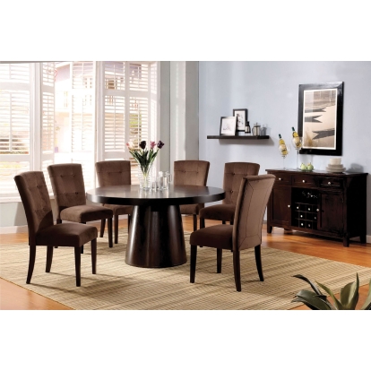 Havana Contemporary Espresso Round Dining Table Model CM3849T-TABLE by Furniture of America