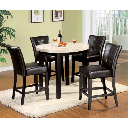 Marion Transitional Ivory/Espresso Round Counter Height Table Model CM3866PT-40 by Furniture of America