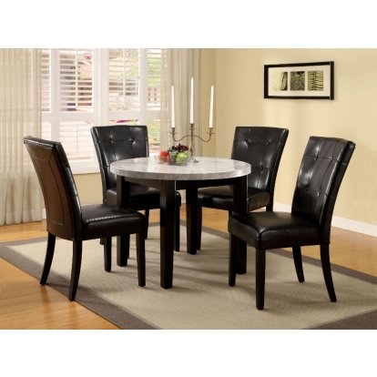 Marion Transitional Ivory/Espresso Round Dining Table Model CM3866RT-40 by Furniture of America