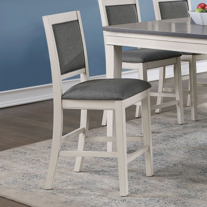 Lakeshore Transitional White/Gray Counter Height Chair Model CM3909PC-2PK by Furniture of America