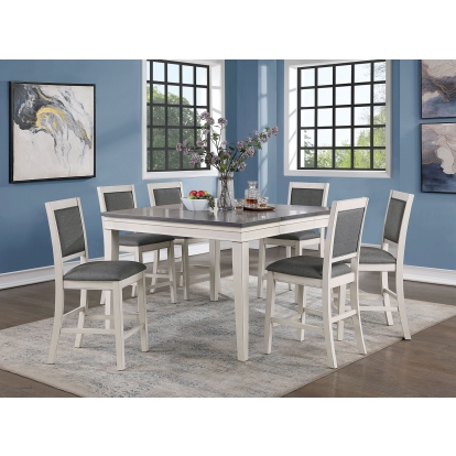 Lakeshore Transitional White/Gray Counter Height Table Model CM3909PT by Furniture of America