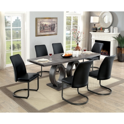 Saskia Contemporary Gray Dining Table Model CM3918T-TABLE by Furniture of America