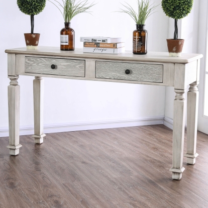 Joliet Transitional Antique White Sofa Table Model CM4089S by Furniture of America