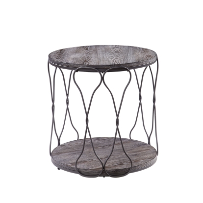 Hawdon Industrial Gray End Table Model CM4171E by Furniture of America