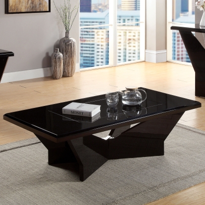 Dubendorf Contemporary Black Coffee Table Model CM4183BK-C by Furniture of America