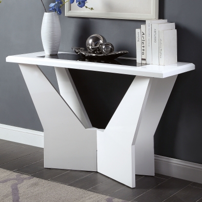 Dubendorf Contemporary White Sofa Table Model CM4183WH-S by Furniture of America