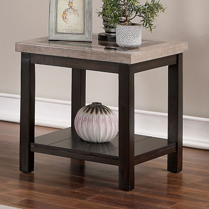 Rosetta Transitional Dark Walnut End Table Model CM4187E by Furniture of America