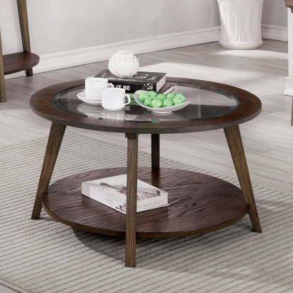 Uriel Dark Oak Coffee Table Model CM4345C by Furniture of America