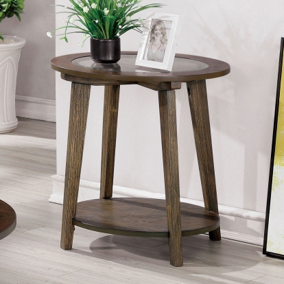 Uriel Dark Oak End Table Model CM4345E by Furniture of America