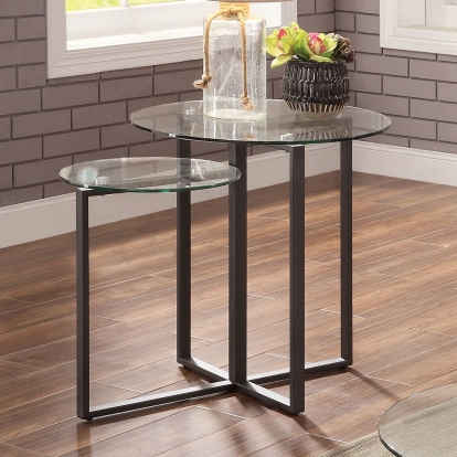 Keely Gun Metal End Table Model CM4352E-TABLE by Furniture of America